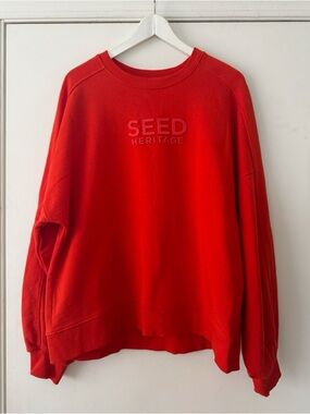 Seed Heritage Red Cotton Crewneck
